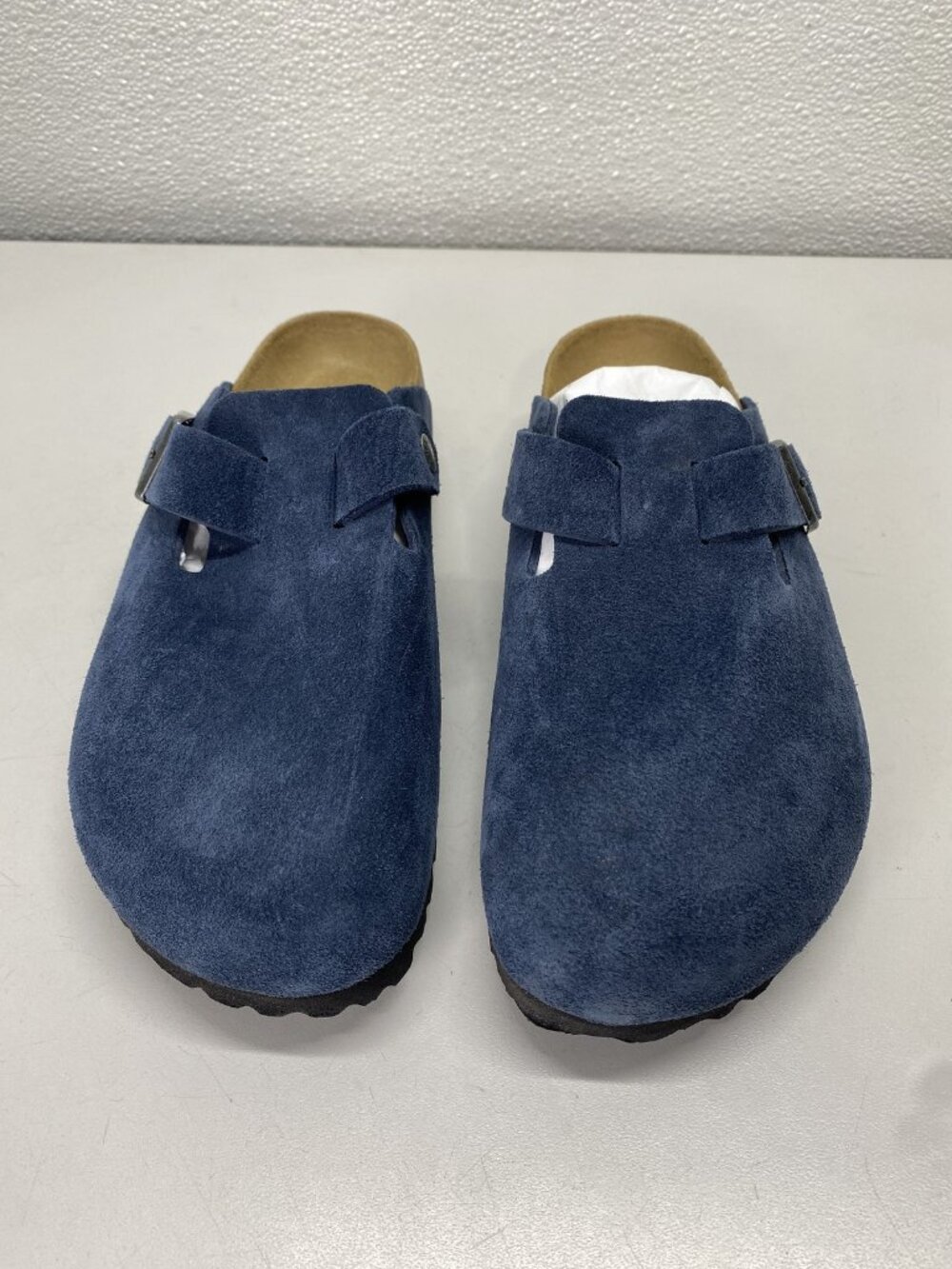 Birkenstock Unisex Boston Suede Leather Clogs Size L 10, M 8 New Navy